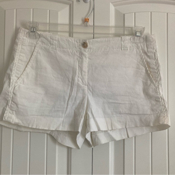 Theory Womens Shorts 10 White Linen - Picture 1 of 5